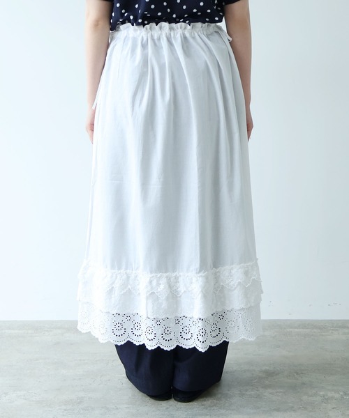 bulle de savon（ビュルデサボン）の「△3ren lace 2wayギャザースカート（スカート・レディース・ブラック/ホワイト・FREE）」の17枚目の写真