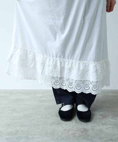 bulle de savon（ビュルデサボン）の「△3ren lace 2wayギャザースカート（スカート・レディース・ブラック/ホワイト・FREE）」の21枚目の写真