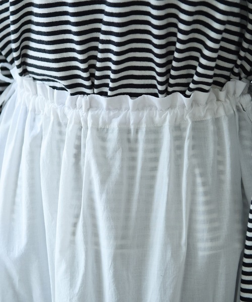 bulle de savon（ビュルデサボン）の「△3ren lace 2wayギャザースカート（スカート・レディース・ブラック/ホワイト・FREE）」の8枚目の写真