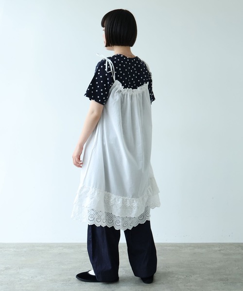 bulle de savon（ビュルデサボン）の「△3ren lace 2wayギャザースカート（スカート・レディース・ブラック/ホワイト・FREE）」の14枚目の写真