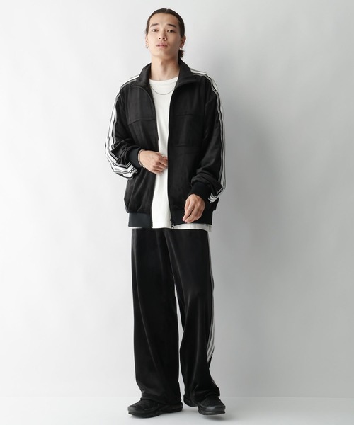 RAGEBLUE(レイジブルー)の「サイドライン/ベロアトラックジャケット(ブルゾン・メンズ・ブラック/ワインレッド/ネイビー/オフホワイト・SMALL/MEDIUM/LARGE)」の10枚目の写真