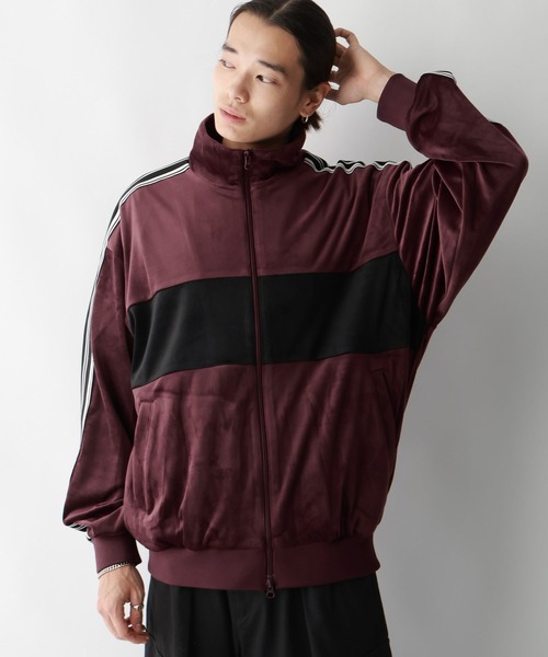 RAGEBLUE(レイジブルー)の「サイドライン/ベロアトラックジャケット(ブルゾン・メンズ・ブラック/ワインレッド/ネイビー/オフホワイト・SMALL/MEDIUM/LARGE)」の16枚目の写真