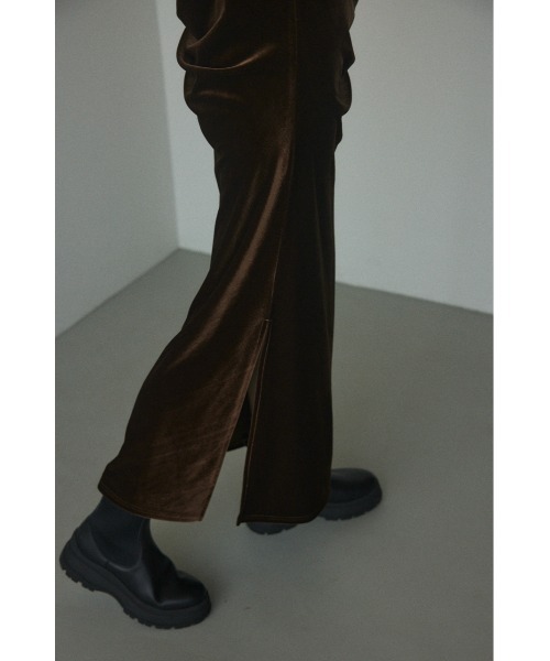 BLACK BY MOUSSY（ブラックバイマウジー）の「velour long dress