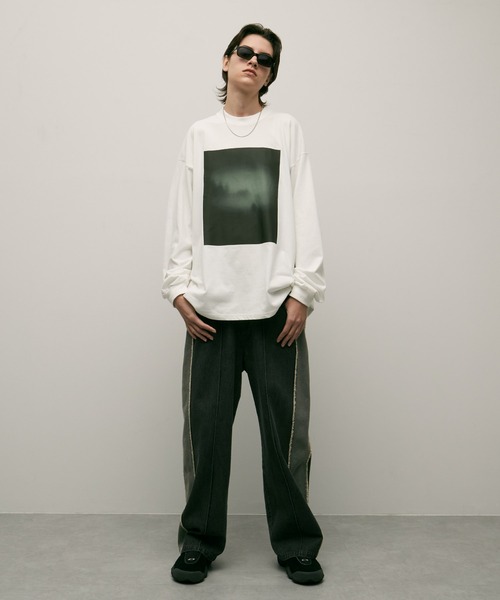 ENDER PRODUCTS（エンダープロダクツ）の「ノイズランドスケープグラフィックプリントカットソー【ENDER PRODUCTS/エンダープロダクツ】（Tシャツ/カットソー・メンズ・スミクロ/ブラック/ホワイト・L/M）」の5枚目の写真