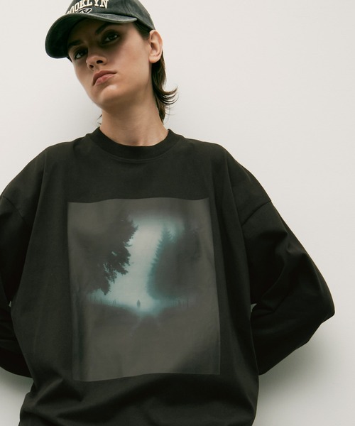 ENDER PRODUCTS（エンダープロダクツ）の「ノイズランドスケープグラフィックプリントカットソー【ENDER PRODUCTS/エンダープロダクツ】（Tシャツ/カットソー・メンズ・スミクロ/ブラック/ホワイト・L/M）」の8枚目の写真