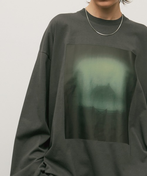 ENDER PRODUCTS（エンダープロダクツ）の「ノイズランドスケープグラフィックプリントカットソー【ENDER PRODUCTS/エンダープロダクツ】（Tシャツ/カットソー・メンズ・スミクロ/ブラック/ホワイト・L/M）」の6枚目の写真