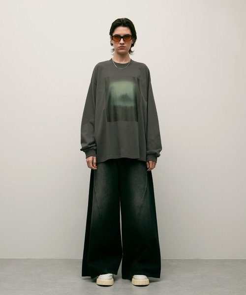 ENDER PRODUCTS（エンダープロダクツ）の「ノイズランドスケープグラフィックプリントカットソー【ENDER PRODUCTS/エンダープロダクツ】（Tシャツ/カットソー・メンズ・スミクロ/ブラック/ホワイト・L/M）」の7枚目の写真