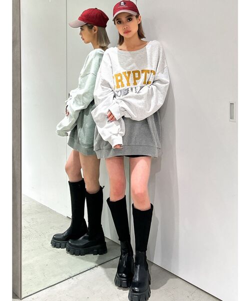 GYDA(ジェイダ)の「GYDALMATIANツイルCAP(キャップ・レディース・ブラック/ボルドー・FREE)」の4枚目の写真