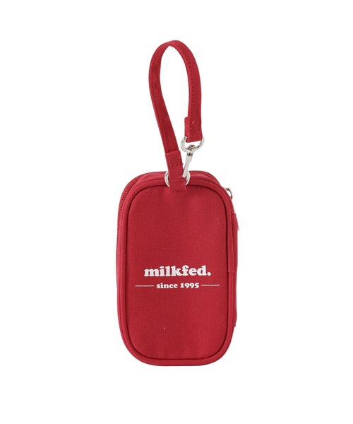 MILKFED.(ミルクフェド)の「LOGO CARRY POUCH(ポーチ・レディース・ライトパープル/オレンジ/レッド/グリーン/ブラック/ライトピンク/ライトイエロー/ブルー・ONE SIZE)」の12枚目の写真