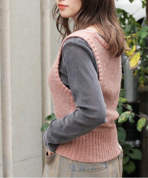 新品・タグ付き【テニス】モーデュロイニット キルトベスト レディース