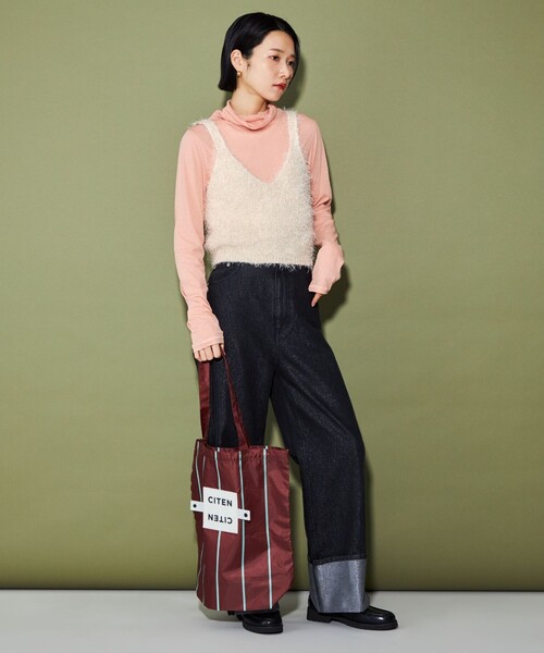 CITEN（シテン）の「＜CITEN＞フリンジキャミソール（ニット