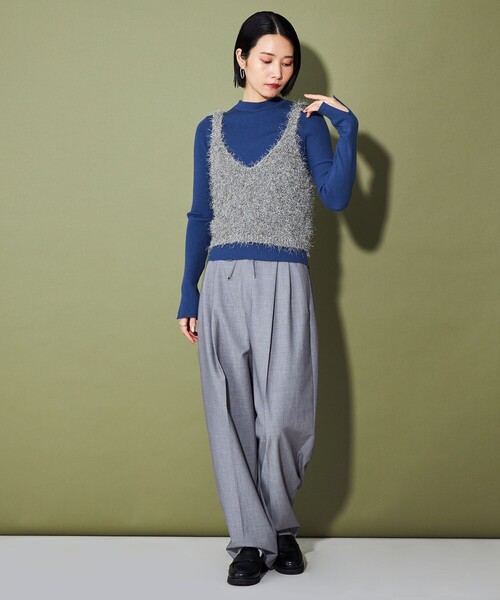 CITEN（シテン）の「＜CITEN＞フリンジキャミソール（ニット