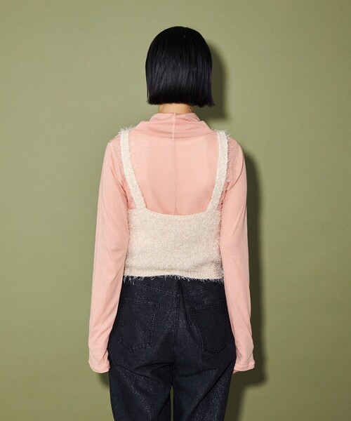 CITEN（シテン）の「＜CITEN＞フリンジキャミソール（ニット