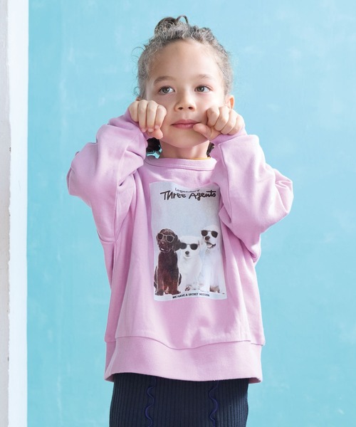 Life Support Products（ライフサポートプロダクツ）の「L/Sプリントトレーナー（スウェット・キッズ・チャコール/オフホワイト/杢グレー/グリーン/ピンク/モカ/ネイビー/マスタード/ホワイト系その他/レッド・100/95/90/80/110/150/140/130/120）」の9枚目の写真