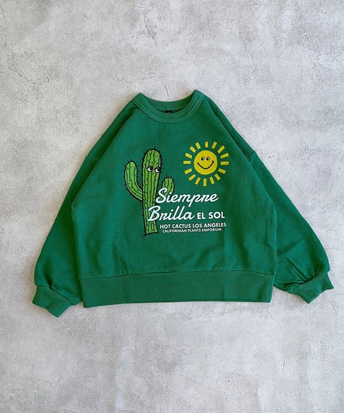 Life Support Products（ライフサポートプロダクツ）の「L/Sプリントトレーナー（スウェット・キッズ・チャコール/オフホワイト/杢グレー/グリーン/ピンク/モカ/ネイビー/マスタード/ホワイト系その他/レッド・100/95/90/80/110/150/140/130/120）」の6枚目の写真