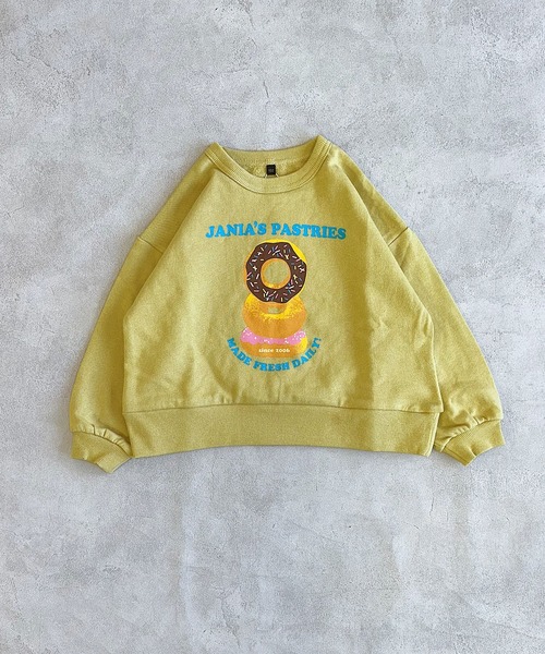 Life Support Products（ライフサポートプロダクツ）の「L/Sプリントトレーナー（スウェット・キッズ・チャコール/オフホワイト/杢グレー/グリーン/ピンク/モカ/ネイビー/マスタード/ホワイト系その他/レッド・100/95/90/80/110/150/140/130/120）」の8枚目の写真