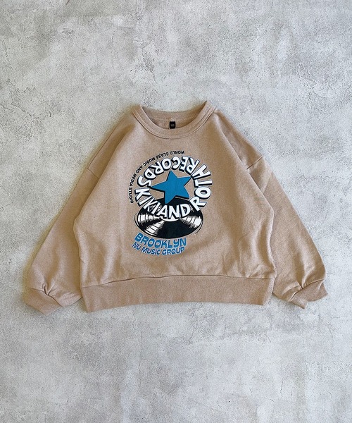 Life Support Products（ライフサポートプロダクツ）の「L/Sプリントトレーナー（スウェット・キッズ・チャコール/オフホワイト/杢グレー/グリーン/ピンク/モカ/ネイビー/マスタード/ホワイト系その他/レッド・100/95/90/80/110/150/140/130/120）」の5枚目の写真