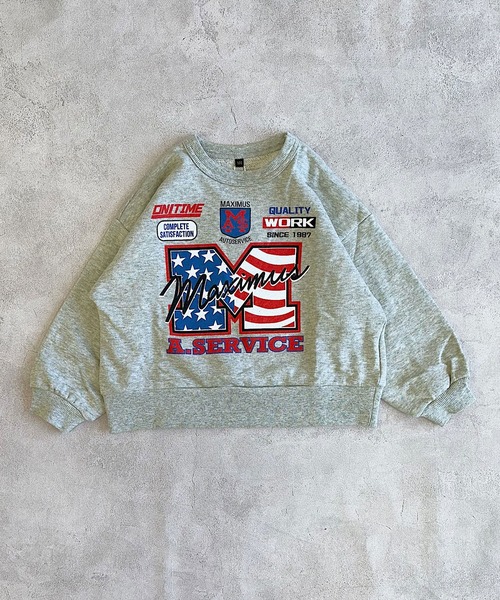 Life Support Products（ライフサポートプロダクツ）の「L/Sプリントトレーナー（スウェット・キッズ・チャコール/オフホワイト/杢グレー/グリーン/ピンク/モカ/ネイビー/マスタード/ホワイト系その他/レッド・100/95/90/80/110/150/140/130/120）」の18枚目の写真