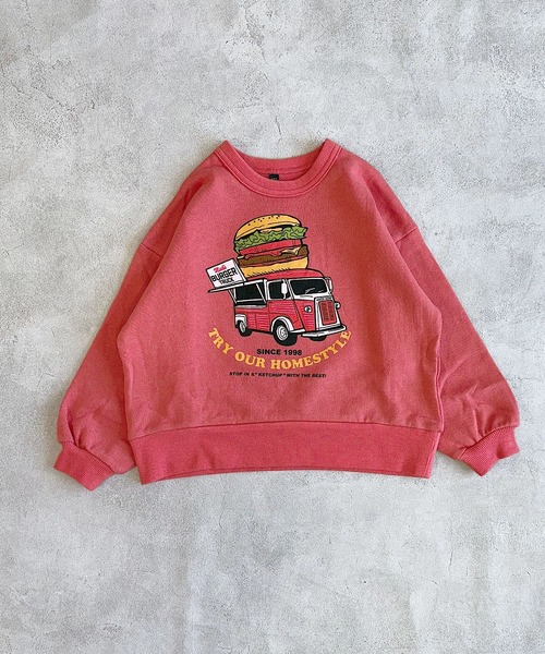 Life Support Products（ライフサポートプロダクツ）の「L/Sプリントトレーナー（スウェット・キッズ・チャコール/オフホワイト/杢グレー/グリーン/ピンク/モカ/ネイビー/マスタード/ホワイト系その他/レッド・100/95/90/80/110/150/140/130/120）」の22枚目の写真