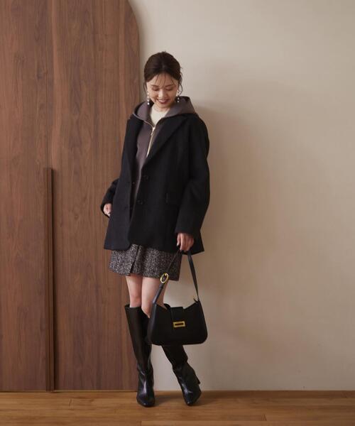 PROPORTION BODY DRESSING(プロポーションボディドレッシング)の「フラップミニスカート / 1214220005(スカート・レディース・ブラック/グレー/ホワイト系その他/ブラウン・X-SMALL/SMALL/MEDIUM)」の6枚目の写真