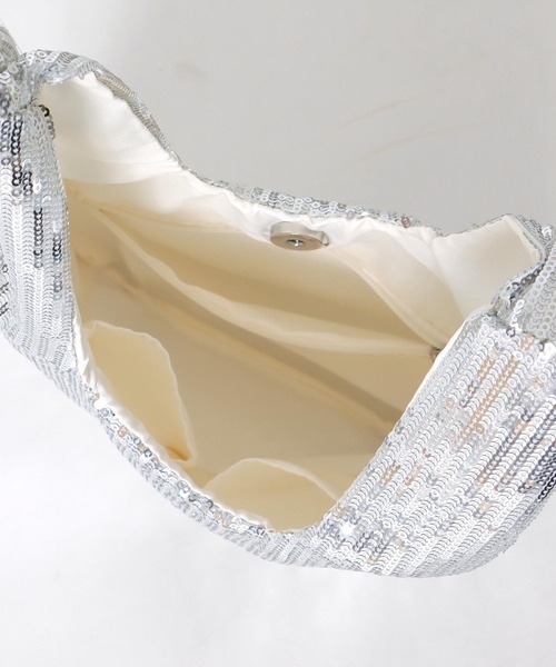 Jines（ジネス）の「スパンコールトートバッグ（ハンドバッグ・レディース・ブラック/シルバー・フリー）」の6枚目の写真