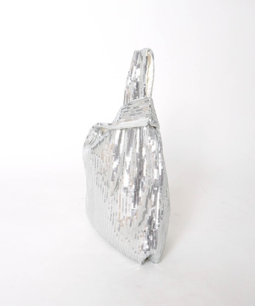 Jines（ジネス）の「スパンコールトートバッグ（ハンドバッグ・レディース・ブラック/シルバー・フリー）」の4枚目の写真