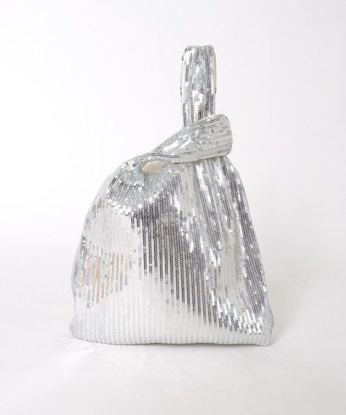 Jines（ジネス）の「スパンコールトートバッグ（ハンドバッグ・レディース・ブラック/シルバー・フリー）」の11枚目の写真