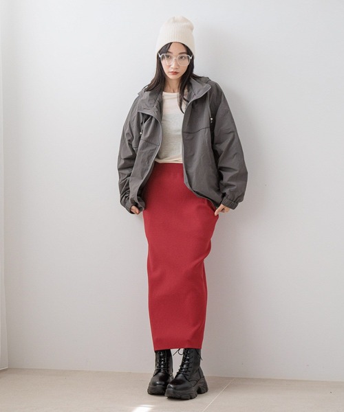LOWRYS FARM（ローリーズファーム）の「パイピングナイロンブルゾン