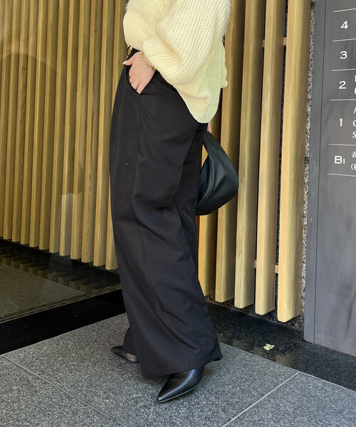 continuer de NICE CLAUP（コンティニューデナイスクラップ）の「【WEB限定】《サイズ展開あり》美シルエットツータックワイドパンツ（その他パンツ・レディース・ブラウン/ブラック/チャコールグレー・SMALL/MEDIUM）」の11枚目の写真