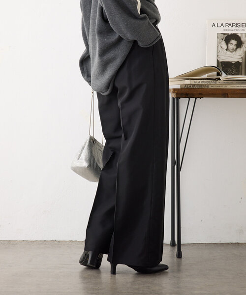 continuer de NICE CLAUP（コンティニューデナイスクラップ）の「【WEB限定】《サイズ展開あり》美シルエットツータックワイドパンツ（その他パンツ・レディース・ブラウン/ブラック/チャコールグレー・SMALL/MEDIUM）」の15枚目の写真