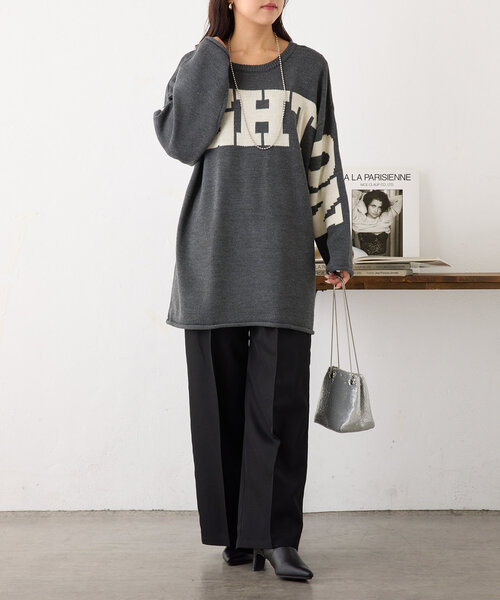 continuer de NICE CLAUP（コンティニューデナイスクラップ）の「【WEB限定】《サイズ展開あり》美シルエットツータックワイドパンツ（その他パンツ・レディース・ブラウン/ブラック/チャコールグレー・SMALL/MEDIUM）」の17枚目の写真