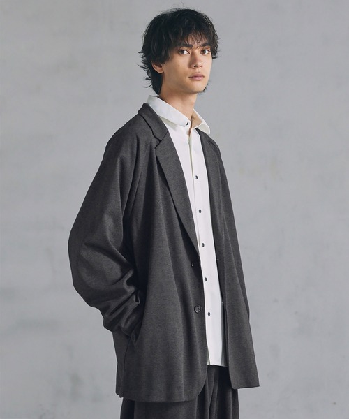 CTHY(シティ)の「ウールライクルーズシルエットテーラードジャケット 【セットアップ対応】(テーラードジャケット・メンズ・ブラック/チャコール・S/M/L/XL)」の19枚目の写真