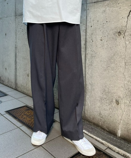 CIAOPANIC(チャオパニック)の「【ZOZO限定】ワンタックイージーワイドパンツ(その他パンツ・メンズ・チャコールグレー/グレイッシュベージュ/ブラック・S/XS/XL/M/L)」の10枚目の写真