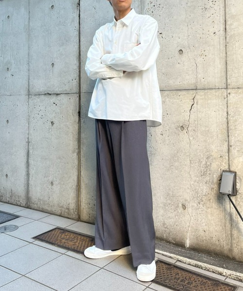 CIAOPANIC(チャオパニック)の「【ZOZO限定】ワンタックイージーワイドパンツ(その他パンツ・メンズ・チャコールグレー/グレイッシュベージュ/ブラック・S/XS/XL/M/L)」の13枚目の写真