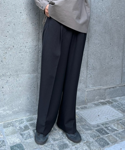 CIAOPANIC(チャオパニック)の「【ZOZO限定】ワンタックイージーワイドパンツ(その他パンツ・メンズ・チャコールグレー/グレイッシュベージュ/ブラック・S/XS/XL/M/L)」の5枚目の写真