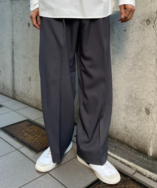 CIAOPANIC(チャオパニック)の「【ZOZO限定】ワンタックイージーワイドパンツ(その他パンツ・メンズ・チャコールグレー/グレイッシュベージュ/ブラック・S/XS/XL/M/L)」の8枚目の写真