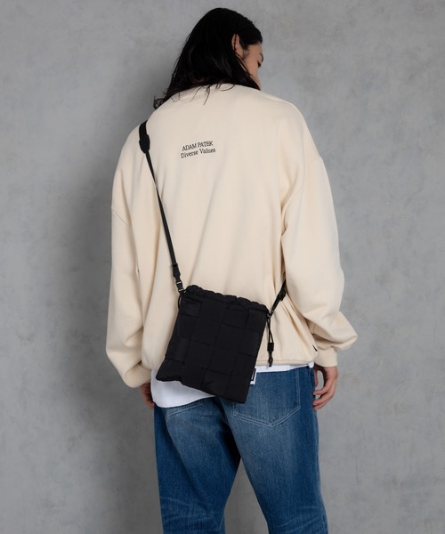 ADAM PATEK(アダムパテック)の「【ADAMPATEK/アダムパテック】braided polyester drawstring bag / 編み込みナイロン巾着バッグ(ハンドバッグ・レディース・ブラック/グレー・F)」の16枚目の写真