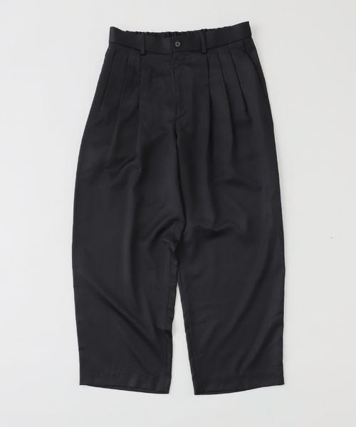 markaware(マーカウェア)の「MARKAWARE (マーカウェア) TRIPLE PLEATED WIDE TROUSERS A24C13PT02C(スラックス・メンズ・ブラック・1/2/4)」の1枚目の写真