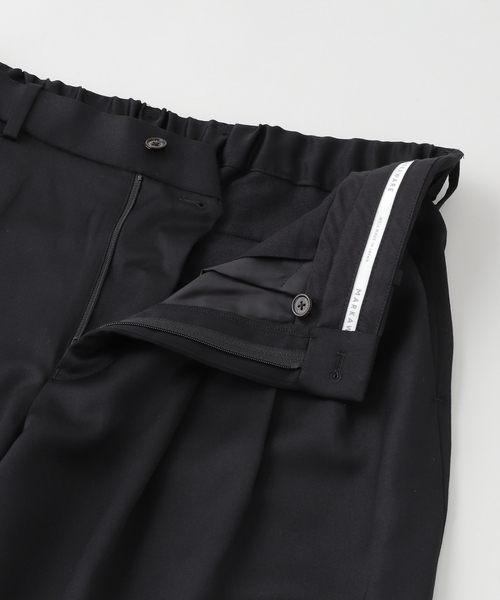 markaware(マーカウェア)の「MARKAWARE (マーカウェア) TRIPLE PLEATED WIDE TROUSERS A24C13PT02C(スラックス・メンズ・ブラック・1/2/4)」の3枚目の写真