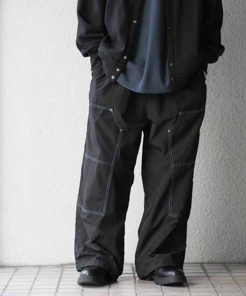 SENSE OF PLACE by URBAN RESEARCH（センスオブプレイスバイアーバンリサーチ）の「ツートーンダブルニーパンツ（その他パンツ・メンズ・ブラック/チャコールグレー・MEDIUM/LARGE）」の4枚目の写真