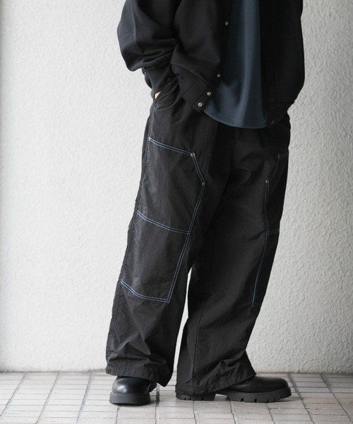 SENSE OF PLACE by URBAN RESEARCH（センスオブプレイスバイアーバンリサーチ）の「ツートーンダブルニーパンツ（その他パンツ・メンズ・ブラック/チャコールグレー・MEDIUM/LARGE）」の5枚目の写真