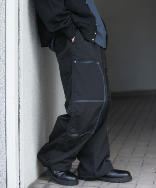 SENSE OF PLACE by URBAN RESEARCH（センスオブプレイスバイアーバンリサーチ）の「ツートーンダブルニーパンツ（その他パンツ・メンズ・ブラック/チャコールグレー・MEDIUM/LARGE）」の6枚目の写真