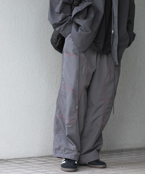 SENSE OF PLACE by URBAN RESEARCH（センスオブプレイスバイアーバンリサーチ）の「ツートーンダブルニーパンツ（その他パンツ・メンズ・ブラック/チャコールグレー・MEDIUM/LARGE）」の11枚目の写真