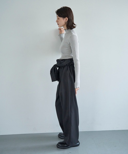 【未使用】comoli 24ss つなぎ オールインワン ジャンプスーツ ジャガードオープンカラージャンプスーツ（つなぎ