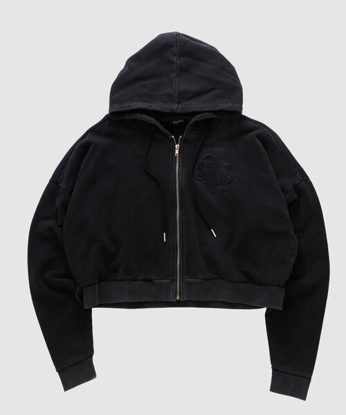 WHO'S WHO gallery（フーズフーギャラリー）の「【SLOPPY/スロッピー】刺繍ロゴジップパーカー（パーカー・レディース・グレー/チャコールグレー/ネイビー/ライトグレー・FREE）」の20枚目の写真