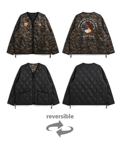 fridge（フリッジ）の「【TAION】タイオン REVERSIBLE "VETJAN" DOWN JACKET TAION-JK03JS（ダウンジャケット/コート・メンズ・ブラック/オリーブ/その他/ダークグリーン/カモフラージュ・LARGE/X-LARGE/MEDIUM/SMALL）」の5枚目の写真
