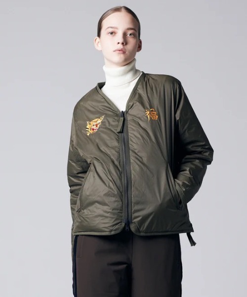 fridge（フリッジ）の「【TAION】タイオン REVERSIBLE "VETJAN" DOWN JACKET TAION-JK03JS（ダウンジャケット/コート・メンズ・ブラック/オリーブ/その他/ダークグリーン/カモフラージュ・LARGE/X-LARGE/MEDIUM/SMALL）」の2枚目の写真