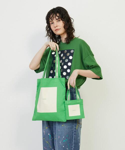 FRAPBOIS（フラボア）の「フラフェス ロゴトート24（トートバッグ・レディース・グリーン・FREE）」の4枚目の写真