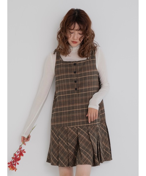 pleats check mini op（ワンピース）｜jumelle（ジュメロ）