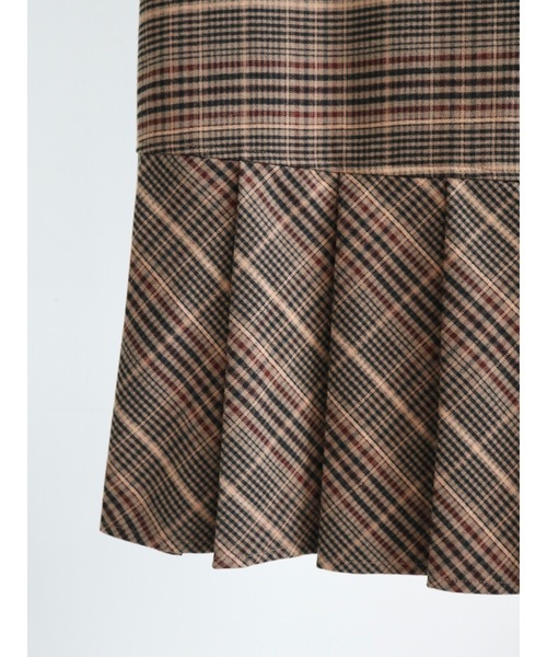 JUMELLE（ジュメロ）の「pleats check mini op（ワンピース・レディース・ブラウン・FREE）」の20枚目の写真